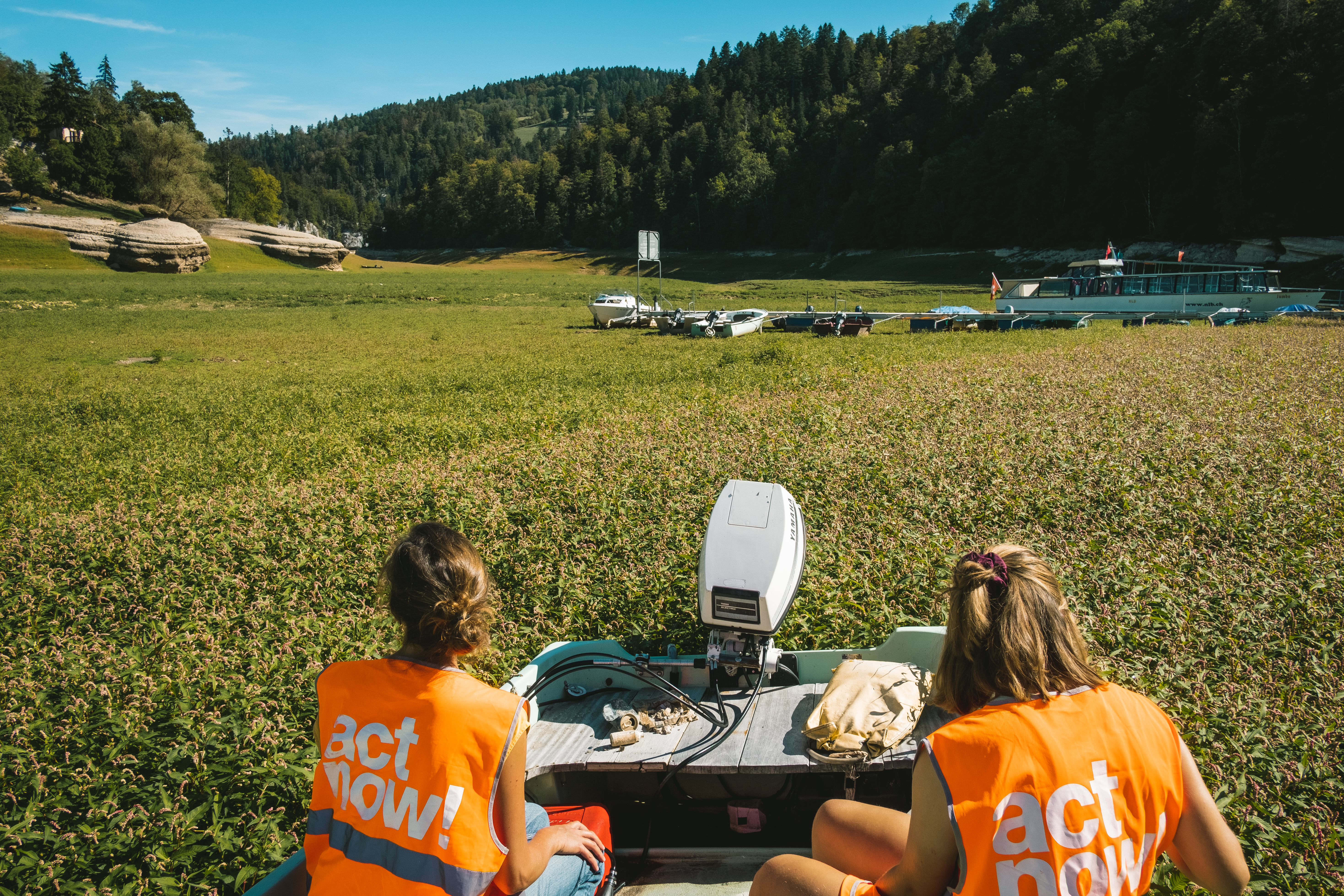Le lac des Brenets asséché en septembre 2026